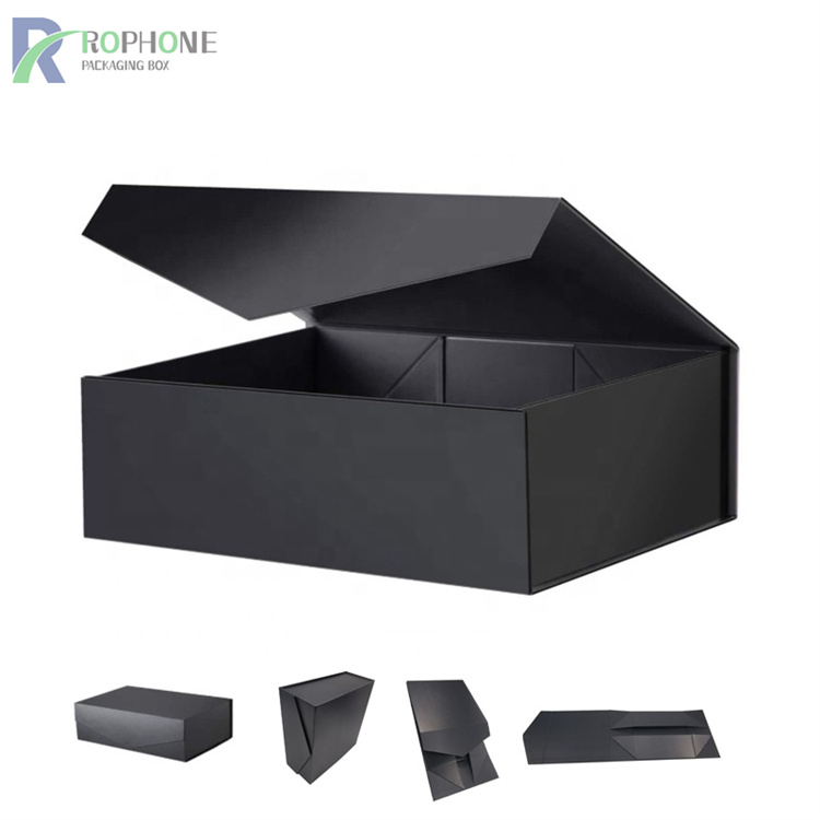 caja de regalo de cartón negro