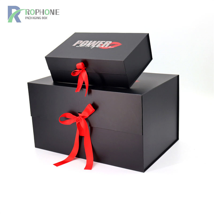 cajas de regalo plegables negras