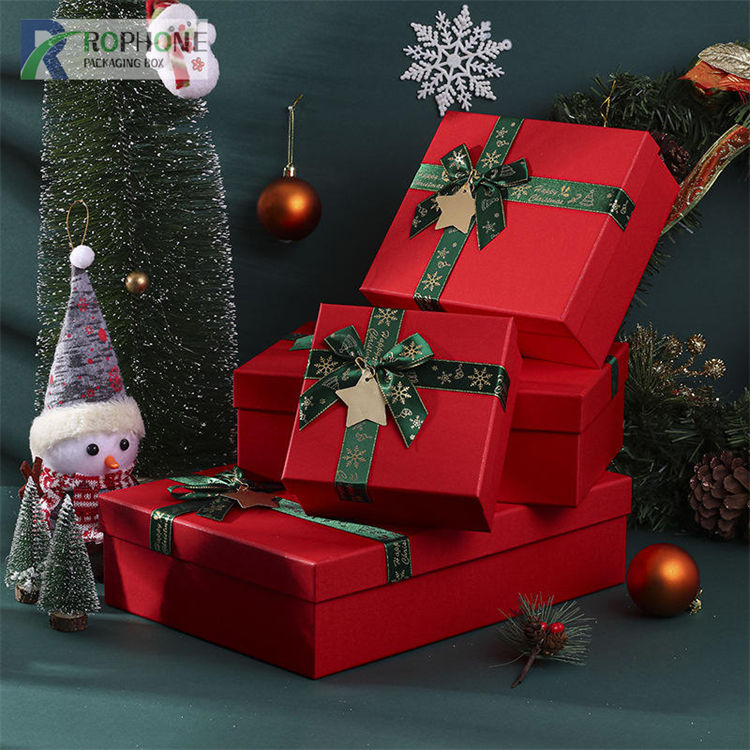 cajas de regalo de navidad de paquete plano