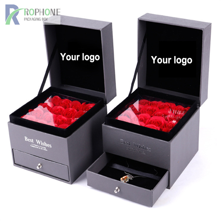 Caja de regalo de flores