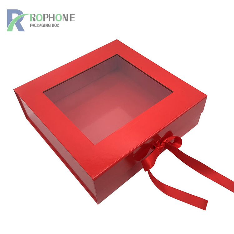 caja de regalo plegable con ventana