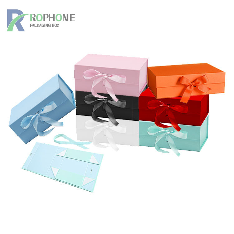 cajas de regalo plegables con cinta