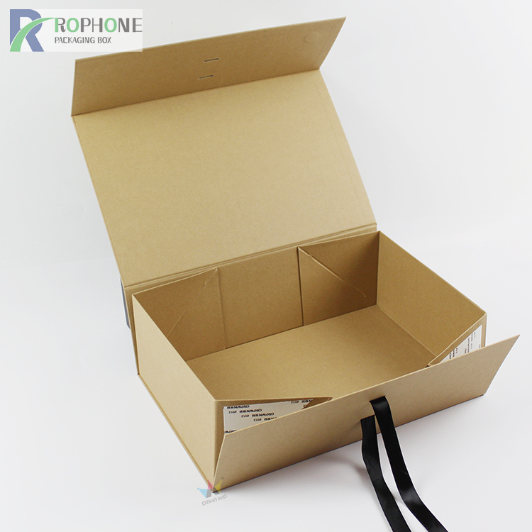 caja de regalo de paquete plano kraft