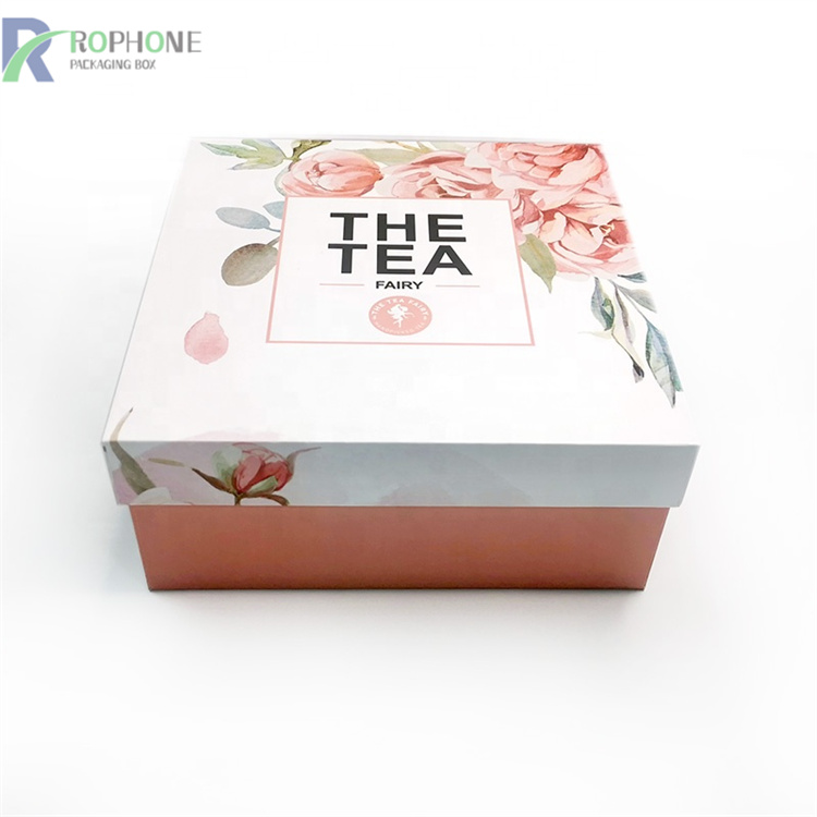 Caja de embalaje con tapa y base.