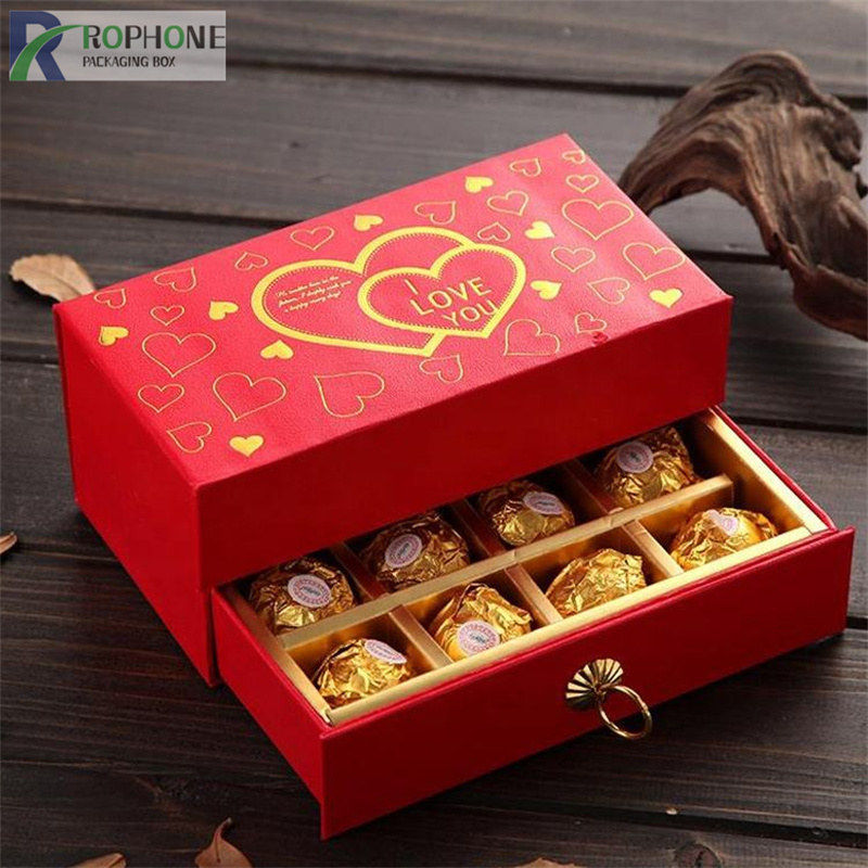 embalaje de cajas de chocolate de lujo